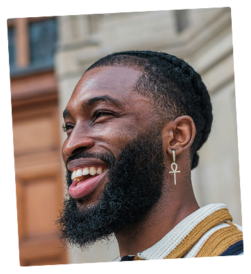Person with smiling face